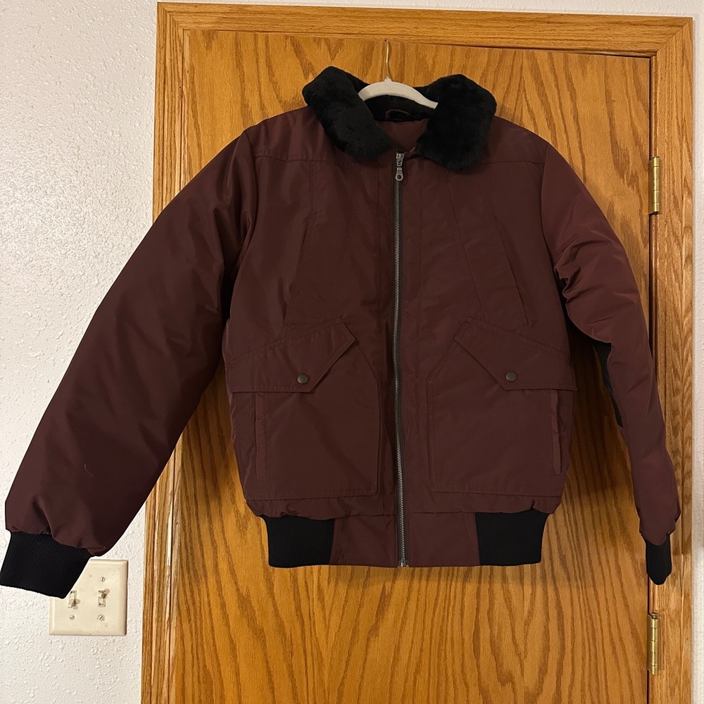 CMFR Oxton Bomber Jacket with Black Collar - NWOT - Size M